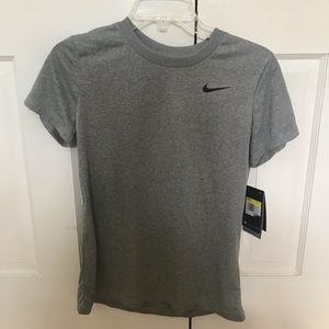 NWT Nike Dry Fit Short Sleeve Top Grey S